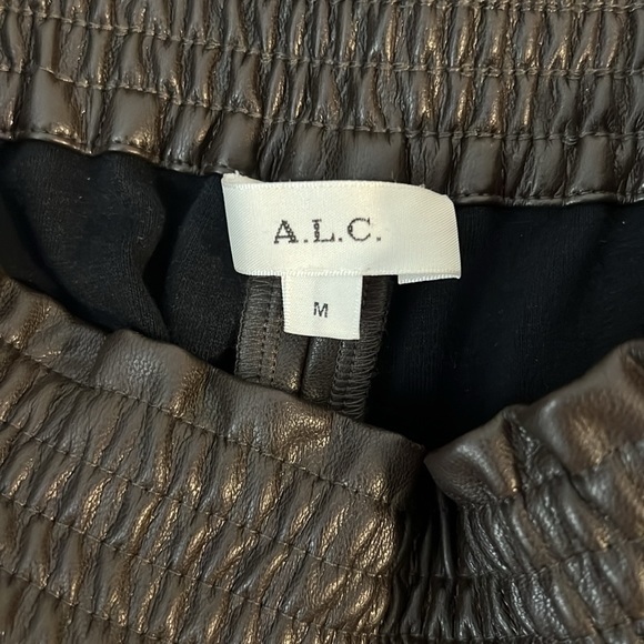ALC Brown Pleather Shorts - Picture 4 of 5